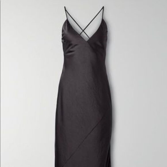 Aritzia Wilfred Only Slip Satin Maxi Dress - Picture 1 of 9
